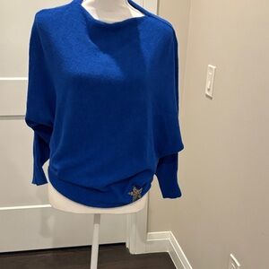 Chic Royal Blue Women's Poncho